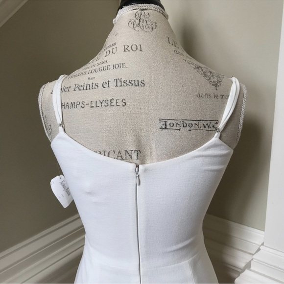 Dress the Population Rory White Midi Dress Sleeveless Fringe Sz Small - Picture 10 of 16